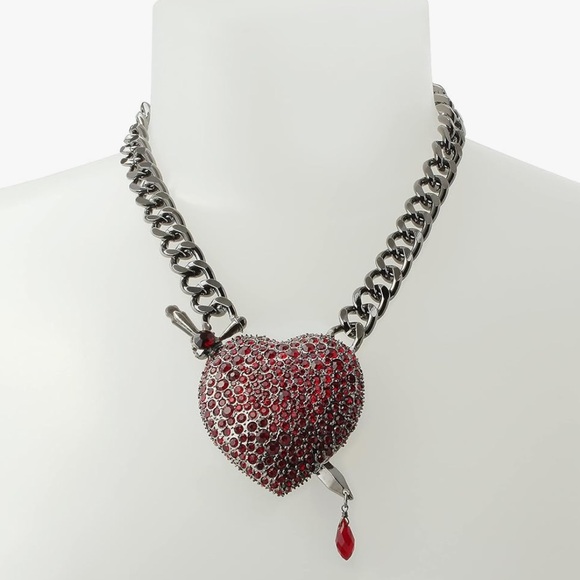 Betsey Johnson Heart Dagger Pendant Necklace - Picture 3 of 3